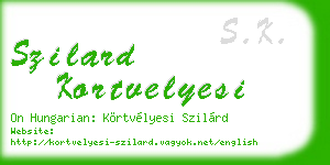 szilard kortvelyesi business card